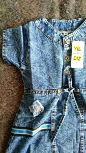 D118 DRES BAHAN JEANS ANAK UMUR 1-4 TAHUN TERBARU disayangbayi