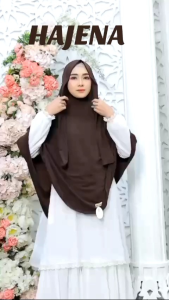 HAJENA - KHIMAR ZULFA BANDANA DAGU FREE CADAR JERSEY PREMIUM HIJAB FRENCH SYARI DAILY