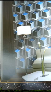 Wallpaper Dinding Motif 3D Balok dan Kotak