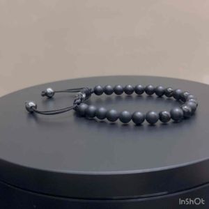 CW Manila - Onyx Adjustable Bracelet - 6mm Onyx Stones - Semi-precious Adjustable Bracelets