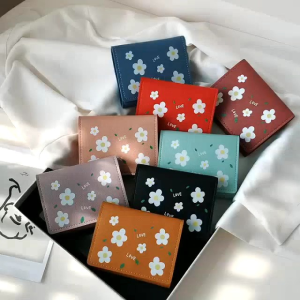 Dompet Lipat Wanita Simple Bunga Daisy Import