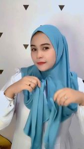 𝐑𝐢𝐬𝐚𝐧𝐢 𝐇𝐢𝐣𝐚𝐛-Pashmina Oval Jersey Premium /hijab pastan dewasa Oval / kerudung instan (sudah jahit dagu)