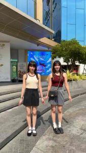 Candid midi-crop tank top ➖(with bra padding) 4 colors : Red Cream Black Two-Tone Freesize #candidbkk