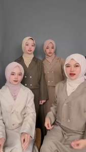 JIZZO One set skirt Blezer Crop Setelan Wanita