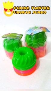 PROMO CETAKAN KUE TWISTER UKURAN JUMBO BAHAN PLASTIK (isi 12 pcs)