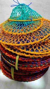 COD Korang/Koja/Tempat ikan diameter 30cm warna warni panjang 65cm 4 ring warna random