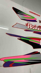 Bộ tem wave thái 100 màu đỏ đời 98 hàng nhập Thái Lan màu sắc cực đẹp dành riêng cho dòng xe nà y te m in lụa tẩy phim màu ánh kim loại zin theo xe giá bán cực tốt bán lẻ như bán sỉ