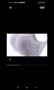 HB Non Wire Removable Triangle Shape Padded Soft Breathable push up Sport Bra . ( Colour black / grey )