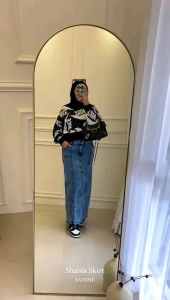 SHANIA SKIRT/ROK WANITA IMPORT/PREMIUM JEAMS WASH STRETCH IMPORT/LP 65-95 CM FIT XĹ