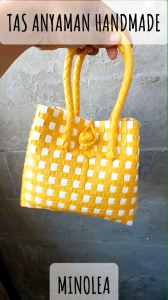 TAS ANYAMAN JALI MINI FANTA TAS WANITA HANDBAG HANDMADE YELLOW