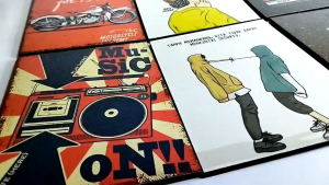 Hiasan dinding kamar cowok aesthetic Poster dinding band metal logo Pajangan Walldecor