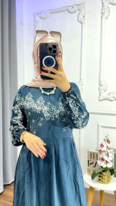 GAMIS TWILL TERBARU ABU-ABU BEST SELLER MODEL FLOY BUSUI FIENDLY BISA COD