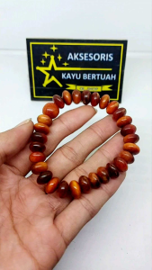 gelang kayu aghatis butiran pipi