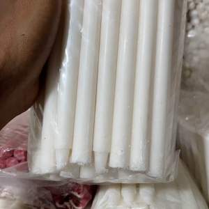 Lilin Putih Pack Isi 100 Pcs Tipe 04 Lilin Lampu/Lilin Murah-Besar-Candle-Grosir P165 D14 Cm (T04-100)