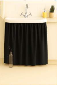 Plain Kitchen Sink Curtain / Half Curtain (60x33 inches Non-Ring Curtain) Sold Per Piece