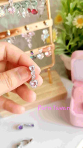 จิวสะดือหัวใจตัวเพชรCZ งานสแตนเลสแท้ ใส่อาบน้ำได้ไม่เป็นสนิม