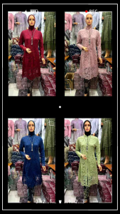 New kebaya besan/set kebaya tunik/brokat non gliter/kebaya kartini