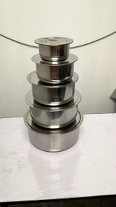 SET 5 DALAM 1 PERIUK TAHAN KARAT/ PERIUK SERBAGUNA/ 14 - 30CM INDIAN POT SET 5 IN 1 STAINLESS STEEL / KITCHENWARE