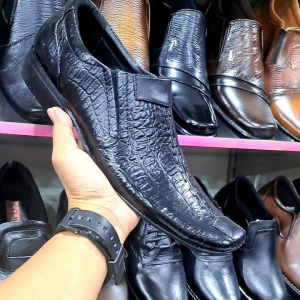 Sepatu Pantofel Pria Kulit Sapi Motif BY seri BY205