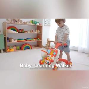 รถผลักเดินปู โต๊ะกิจกรรม 2in1 รถหัดเดิน ปรับหนืดล้อได้ มาพร้อมของเล่นเสริมพัฒนาชุดใหญ่ รุ่น BB-HE0829