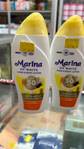 Marina UV White Hand & Body Lotion SPF 30 Sunblock Badan - Tabir Surya Seluruh Badan Anti Belang