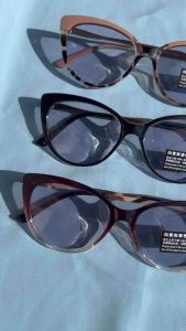 Rowling(pc-293)2 In 1 Kacamata lensa photocromic anti radiasi wanita pria kacamata bingkai Titanium Fuji Cat Eye Anti UV fotocromic