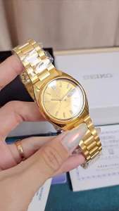 ĐỒNG HỒ NAM CHÍNH HÃNG Seiko 5 SNXS80K1 Automatic Sports Gold Dial & Stainless Steel Sapphire For Men
