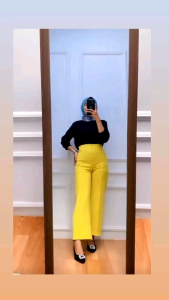 Celana kerja wanita formal celana kulot skuba wanita standar jumbo