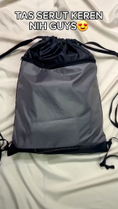 Tas Serut Stringbag Terbaru - Tas Anti Air - New Stringbag | Gym Sack Tas Serut Sport Drawstring Bag | Tas Serut Polos Taslan / Tas Pria Wanita Backpack Serut / Backpack / Tas Wanita / Tas Pria