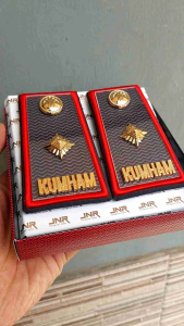 Pangkat kumham 3d lis merah mika bening