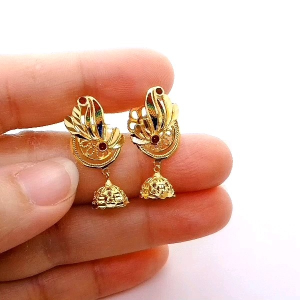 Subang Peacock Jimiki Skru Design Indian 4.89G  Emas 916 Yon Hing