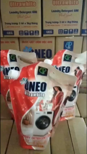 Nước giặt xả 6in1 Oneo Ultrawhite hương Lavender thùng 2 túi 2kg giặt sạch sâu thơm lâu tiết kiệm hiệu quả