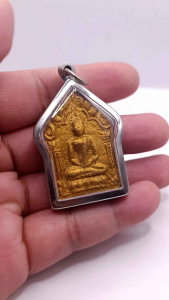 K887 พระขุนแผน ขุนแผนเสน่ห์ ขุนแผน หลวงปู่ทิม วัดละหารไร่ จ.ระยอง ตระกรุด เดี๋ยว ขนาด 5x3.5 cm เลี่ยม กรอบสแตนเลสแท้ วัตถุมงคล พร้อมส่ง