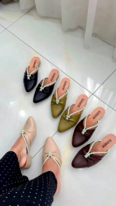 Sepatu wanita kulit papirut garut model tutong sol hak tahu