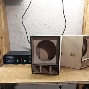 box mini scup 3 inch subwoofer miniatur potongan paki mesin laser