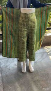 Davao Batik Pants Metallic Wrap Around Pants / Mindanao Formal Attire Ethnic / Sarong Pants Overlap