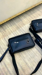 Handbag selempang wanita pria kulit papirut garut