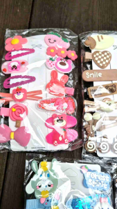 Set 14 kẹp mái hoạt hình nhiều màu sắc đáng yêu cho bé