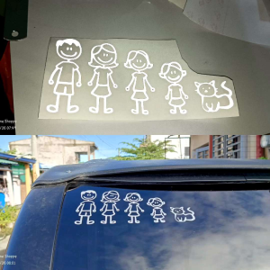 AVLs Reflective Stickers/Family Vector/Keep Distance/car sticker
