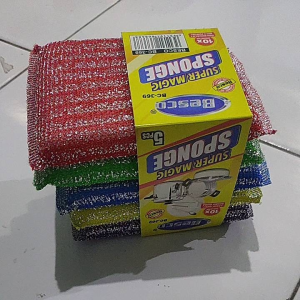 Spons - Sabut Cuci Piring Model Bantal Serat Silver