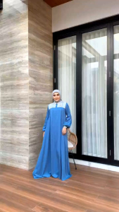 SUHITA DRESS COUPLE By Nadheera luxury gamis dress muslim wanita rayon premium polos simpel elegan kekinian gamis wudhu friendly fashion muslimah simpel terbaru