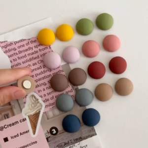 [MY STOCK] 4pcs/pack Morandi Mini Round Fridge Refrigerator Whiteboard Magnet