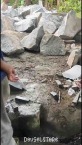 COBEK BATU ASLI ORIGINAL 1SET 20CM ANTI BERPASIR GRATIS ULEKAN