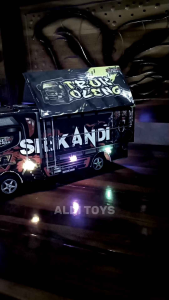 Mainan Miniatur Truk Oleng Variasi Full Lampu Terpal Roda Bisa Belok Oleng