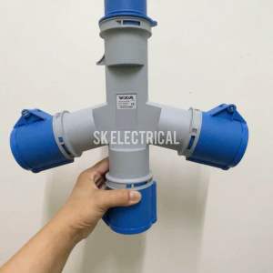 WIXIM 32A 2P+E INDUSTRIAL SPLITTER 220V | Plug and Socket | SK Electrical
