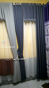 1 Paket Gorden Polos (2 Gorden + 1 Poni Atas Pintu) Gorden Polos Blackout Infort Gorden 1 Sett Dengan Poni Atas Pintu Gorden Mewah Gorden Aestetic Gorden Murah