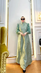 (9) UNICIE SALIMAH Baju Dress Bordir Organza Wanita muslimah Shalimah Dress By Unicie. Nazra Sha