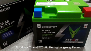 Aki Honda BEAT FI KARBU ESP Vario110 Supra x 125 Mio M3 G GT Soul Xeon Fino X Ride  Byson Vixion TITAN GTZ5 Aki Kering langsung pasang