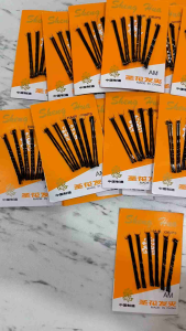 📍 4cm กิ๊บดำ กิ๊บนักเรียน กิ๊บเรียบๆ 4cm กิ๊บติดผมราคาถูก - 12ตัว