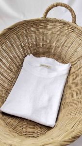 เสื้อยืดคอกลมผ้าสลาฟเนื้อบางเบา